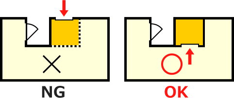 出入口は建物内部に。